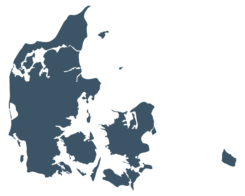 Danmarks kort over kursuskoordinator